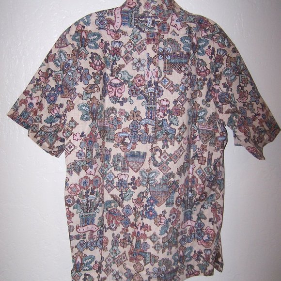 VINTAGE REYN SPOONER HAWAIIAN FLORAL SHIRT S3435 - Picture 7 of 9